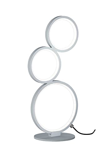 Trio Leuchten LED Tischleuchte Rondo 522610389, Metall silberfarbig, inklusiv 17 Watt LED, Tastdimmer im Sale